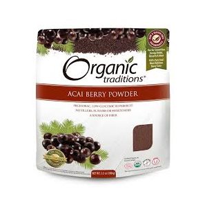 Organic Traditions Poudre de baies d’acai séchées à froid biologique 100gr